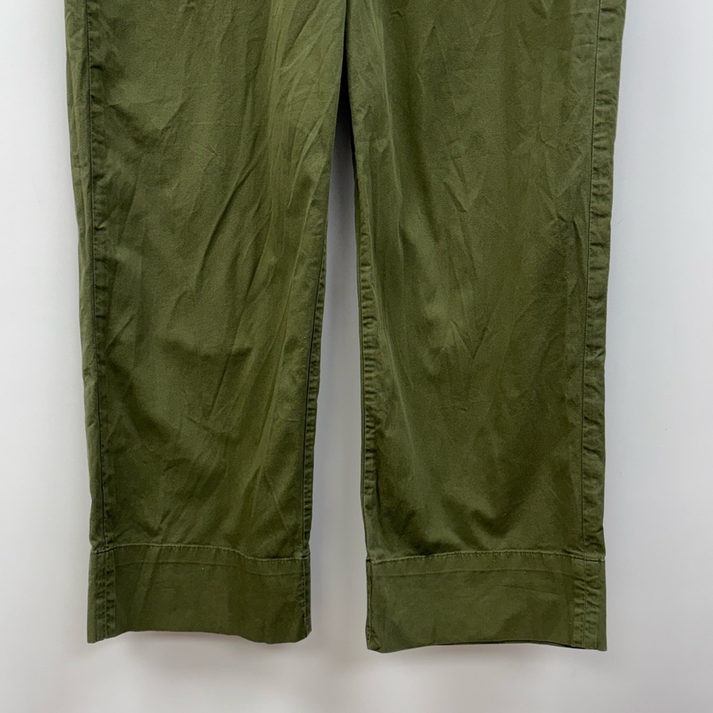 Everlane Olive Green High-Rise Wide-Leg Trousers - Picture 6 of 10